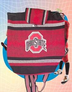 Ohio State OS Buckeyes Drawstring Backpack Bag 18"X15" Cotton Bowl Champions